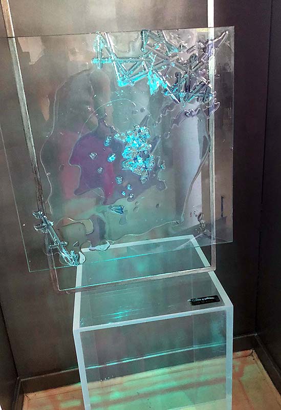 resin glass plate abstract sculpture