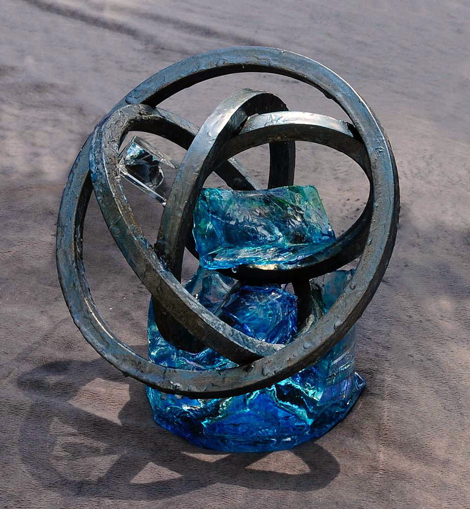 Nucleus abstract metal sculpture